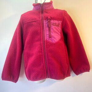 Jack Wolfskin Kids Jacket Ice Cloud Fleece Jacket With Zipper & Pocket Size 3-4T
